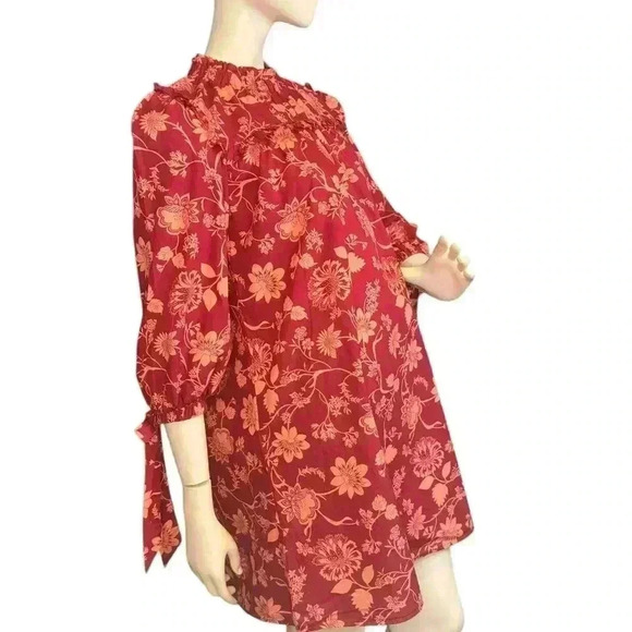 Sugar Lips Mulberry Floral Rowena Cotton Shift Dress Size Small. #319 - Picture 6 of 11